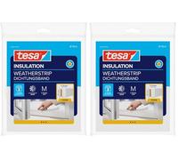 tesa INSULATION Calfeutrer - Joint mousse pour isoler les fentes dans la maison, adhésif - Blanc - 10 m x 25 mm x 5,5 mm (Lot de 2)