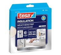 tesa INSULATION Calfeutrer Premium - Joint silicone autocollant pour isoler les fentes sur les fenêtres et les portes - Blanc - 6 m x 9 mm x 7 mm