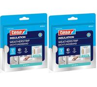 tesa INSULATION Calfeutrer S - Joint mousse PE pour isoler les fentes dans la maison, autocollant - Blanc - 6 m x 9 mm x 4 mm (Lot de 2)