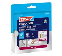 tesa Joint d'isolation Profil P autocollant en caoutchouc portes & fenêtres Blanc 6 m, 9x5,5 mm