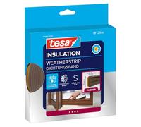 tesa Bande d'étanchéité INSULATION S – Joint caoutchouc autocollant, Marron 25 m x 9 x 4 mm