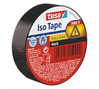 tesa Ruban adhésif isolant pour câbles jusqu'à 6000 V – Ignifuge 10 m x 15 mm Noir
