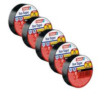 tesa Ruban isolant 56192-00502-23 noir 10 m x 15 mm - lot de 5 pièces