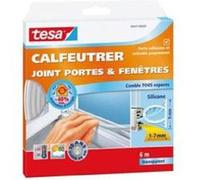 joint portes et fenetres - silicone - 6 m x 9 mm x 7 mm - transparent