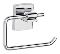 tesa Klaam porte rouleau wc sans couvercle, métal chromé, adhésif, technologie sans percer, 40258
