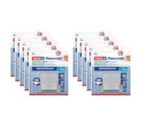 tesa Lot de 10 Doubles Crochet Acier Powerstrips" WAVE" WATERPROOF 3Kg