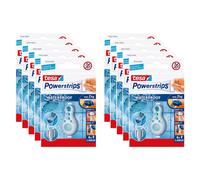 tesa Lot de 10 Lots de 6 Powerstrips pastilles adh¿sives LARGE WATERPROOF, blanc