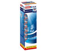 Tesa Lot de 10 Rubans Adhésifs Transparents - Offre Spéciale - Rouleau Résistant, Sans Solvant et Hautement Adhésif - Adhésif en Polypropylène - Ruban 10 m x 15 mm