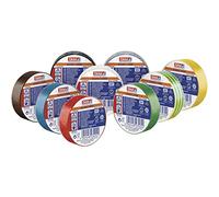 tesa - Lot de 10 rubans isolants 0,15 x 19 mm x 25 m - Noir