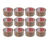 tesa Lot de 12 Rubans adh¿sif d'emballage Acrylic Silencieux 4024 en PP 50 mm x 66 m Marron