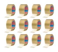 tesa Lot de 12 Rubans adh¿sif d'emballage Acrylic Silencieux 4024 en PP 50 mm x 66 m Transparent