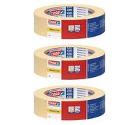 tesa Lot de 3 Adh¿sifs tesaKREPP masquage sup¿rieur (papier lisse) chamois 50m x 19mm
