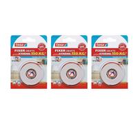 Tesa Lot De 3 Adhésifs Fixer Objets Double Face Xtreme 150kg 1,5m X 19mm