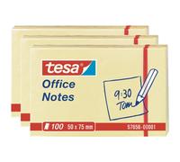 Tesa Lot De 3 Blocs 100 Office Notes Repositionnables 50 X 75 Mm Jaune