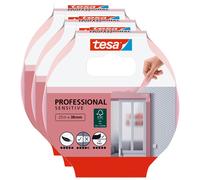 tesa Lot de 3 Rubans Masquage Professional Sensitive Contours Très Précis 38mm x 25m Rose