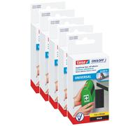Tesa Lot De 5 Bandes Auto-Agrippante On & Off 20 Mm X 1,0 M Noir