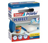 TESA Lot de 5 Rubans toilé adhésif Extra power 19 mm x 2,75 m Bleu