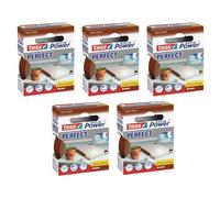 TESA Lot de 5 Rubans toilé adhésif Extra power 19 mm x 2,75 m Marron
