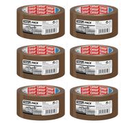 tesa Lot de 6 Adh¿sifs d'emballage PP tesapack 66m x 50mm Marron