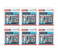 tesa Lot de 6 Packs 4x2 Bandes auto-agrippante Powerstrips CLICK Moyenne 5,4kg Blanc
