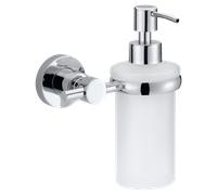 tesa® Loxx Distributeur de savon, finition brillante métal chromé, adhésif, technologie sans percer