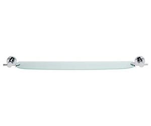Tesa Loxx Tablette en verre, finition brillante métal chromé, adhésif, technologie sans percer, 50mm x 700mm x 135mm TE40283-00000-00