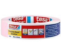 Tesa Masking Tape Precision Indoor/Sensitive Ruban adhésif de masquage, rose doux, 50 m x 25 mm