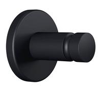 tesa MOON BLACK – Crochets adhésifs pour serviette, noir mat, sans perçage, 37×37×36 mm