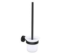 Tesa Moon Black Ensemble Wc Support Et Brosse Wc Noir Mat Verre Sat