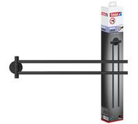 tesa Porte-serviettes MOON BLACK – 2 porte-serviettes – colle métal