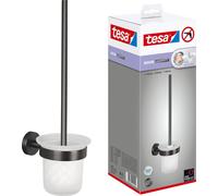 tesa MOON Ensemble garniture de WC avec brosse - autocollant, 379 x 112 x 145 mm, graphite
