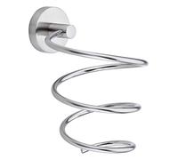 Tesa Moon Wall-mounted Support sèche-cheveux, acier inoxydable look, adhésif, technologie sans percer, 160 x 110 x 135 mm Arrondie