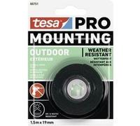 tesa Mounting PRO Outdoor 66751-00000-00 Ruban de montage transparent (L x l) 1.5 m x 19 mm Transparent G