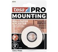 tesa Mounting PRO Tapete & Putz 66743-00000-00 Ruban de montage blanc (L x l) 1.5 m x 19 mm Blanc G