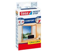 TESA Moustiquaire Comfort pour portes-fenetres - 1,20m x 2,4 m - Noir
