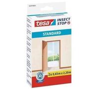 tesa® Insect Stop Auto-agrippant STANDARD pour portes, Moustiquaire - facile à monter - Anthracite, 2x 65cm x 220cm