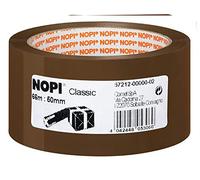 tesa NOPI Classic Ruban adhésif colis - 66 m x 50 mm - marron - 1 rouleau | Ruban d'emballage à adhérence rapide, résiste au vieillissement et aux UV - Sans solvant - Adhésif à déroulement silencieux