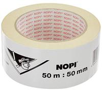 Tesa NOPI Ruban de Masquage - Beige Clair - Rouleau de 50 m x 50 mm | Doté d'un adhésif à base de caoutchouc naturel pour une adhérence forte - Se retire sans laisser de traces jusqu'à 4 jours