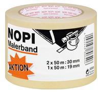 tesa NOPI Ruban de Masquage - Beige Clair - Rouleau de 50 m x 50 mm | Doté d'un adhésif à base de caoutchouc naturel pour une adhérence forte - Se retire sans laisser de traces jusqu'à 4 jours