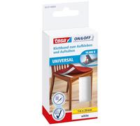 tesa On & Off Bande auto-agrippante à coudre et à coller Universal blanc 1m x 20mm