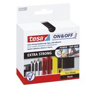 tesa On & Off Bande auto-agrippante Extra Strong 50 mm x 1 m noir