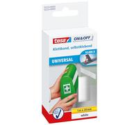 TESA On & Off 55224-03-00 Bande auto-agrippante à coller partie velours et partie agrippante (L x l) 1000 mm x 20 mm blanc 1 pc(s)