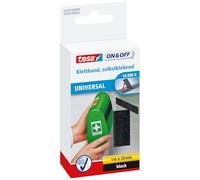 tesa On & Off Bande Auto-Agrippante - Ruban Auto-Agrippant Adhésif pour la Fixation Rapide des Objets Légers - Noir, 2 cm x 100 cm