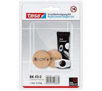 tesa Adaptateur Power.Kit BK43-2 – Kit adhésif, plaque métal Ø34 mm, hauteur 16 mm, boulon 12 mm
