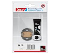 Tesa Power.Kit BK20, Adhésif Replacement Kit Fixation Murale Sans Perçage, Compatible Avec Tesa Ekkro, Luup, Klaam, Smooz Diamètre 41 mm, Hauteur 8 mm