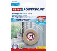 tesa Powerbond Bandeau de montage transparent 1,5m 19mm