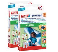 tesa Powerstrips® - Bande adhésive pour la décoration200 g maximum - Transparente - résistante aux UV - Amovible à nouveau - Ne laisse pas de trace - 16 Pièces, 2 Packungen, 1
