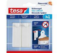 tesa Powerstrips Clou adhésif pour carrelage et métal 3,0 kg 2 clous + 3 bandes