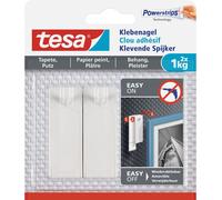 tesa Powerstrips Clou adhésif pour papier peint et plâtre 1,0 kg 2 clous + 3 bandes