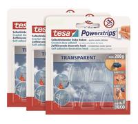 tesa POWERSTRIPS® Crochet adhésif petit transparent Contenu: 15 pc(s)